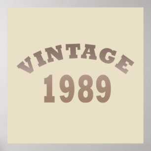 Affiche Né en 1989 classique à la mode