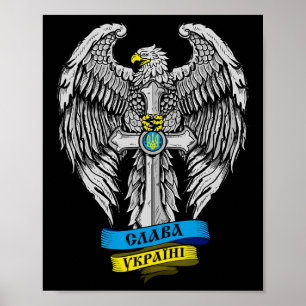 Affiche Né en Ukraine - Slava Ukraini Drapeau ukrainien fi