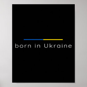 Affiche Né en Ukraine - Soutien à l'Ukraine Patriotique