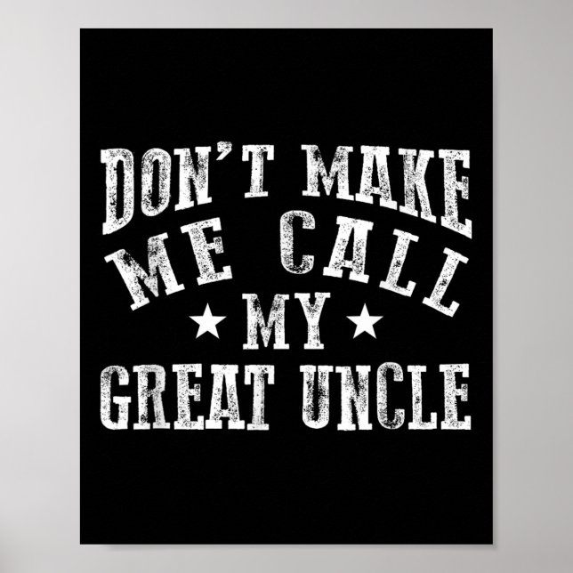 Affiche Ne faites pas appel à mon grand-oncle drôle Grand- (Devant)