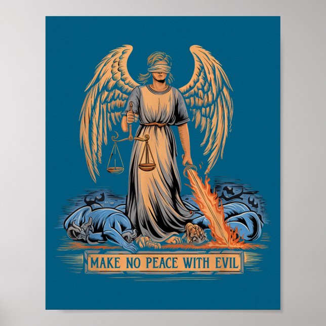 Affiche Ne faites pas la paix avec le mal Archange Michel  (Devant)