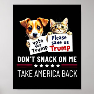 Affiche Ne grignote pas sur moi chats chiens drôles 