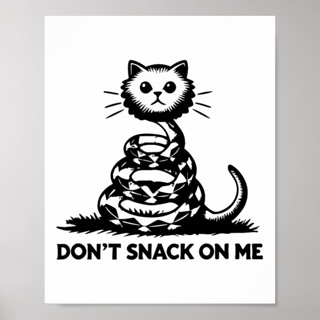 Affiche Ne grignote pas sur moi drôle Chat 6 (Devant)