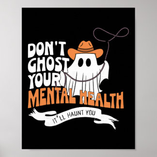Affiche Ne hantez pas votre santé mentale Halloween école