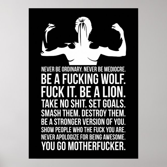 Affiche Ne jamais être ordinaire - Motivation de la condit (Devant)