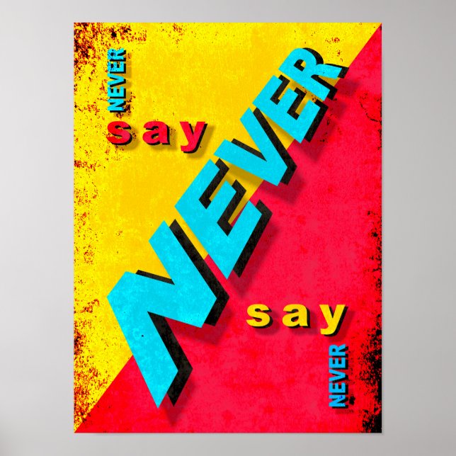 Affiche Ne jamais jamais dire (Devant)