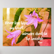 Poster Citation De Rumi Avec L Affiche De Colibri Zazzle Fr