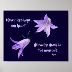 Affiche Ne jamais perdre espoir Citation Inspirante Rumi