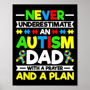 Affiche Ne jamais sous-estimer un père autiste - Autisme