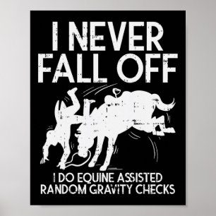 Affiche Ne Jamais Tomber De Cheval Drôle Équitation Équita