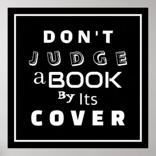 Affiche "Ne jugez pas un livre à sa couverture" Art noir e