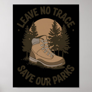 Affiche Ne laissez aucune trace - Message de conservation 