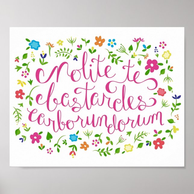 Affiche Ne laissez pas les bâtards vous broyer le fond arc (Devant)