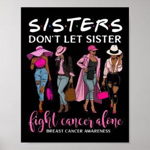 Affiche Ne laissez pas Soeur combattre seul le cancer du s