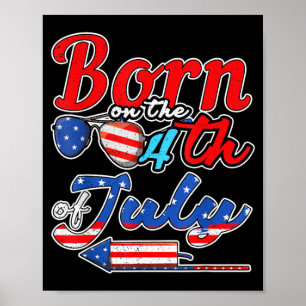 Affiche Né le 4 juillet anniversaire célébrer