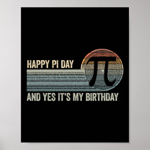 Affiche Né Le Jour Du Pi Anniversaire 14 Mars Math Math 3.
