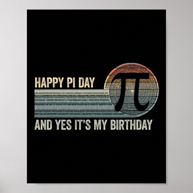 Affiche Né Le Jour Du Pi Anniversaire 14 Mars Math Math 3. (Devant)