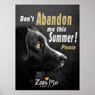 Affiche Ne m’abandonnez pas cet été - Protection des chien