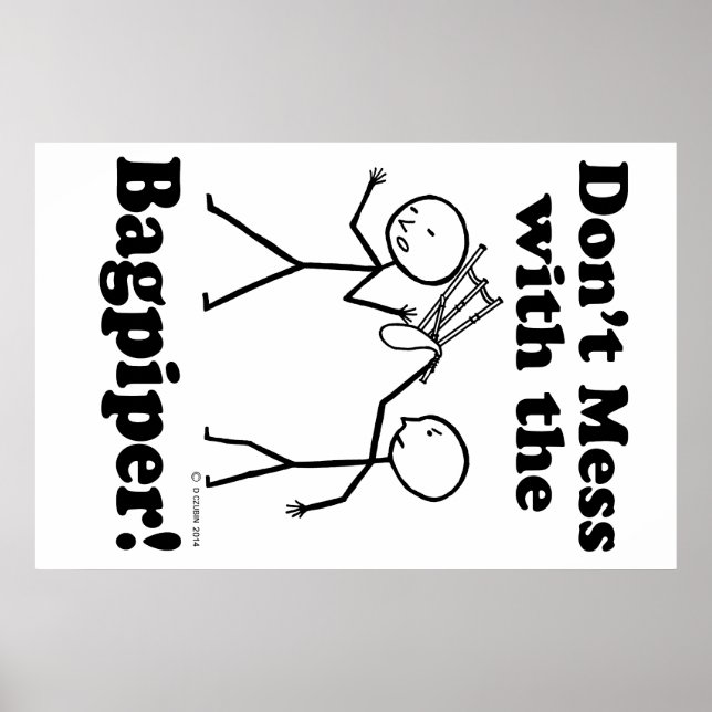 Affiche Ne manquez pas avec le Bagpiper (Devant)