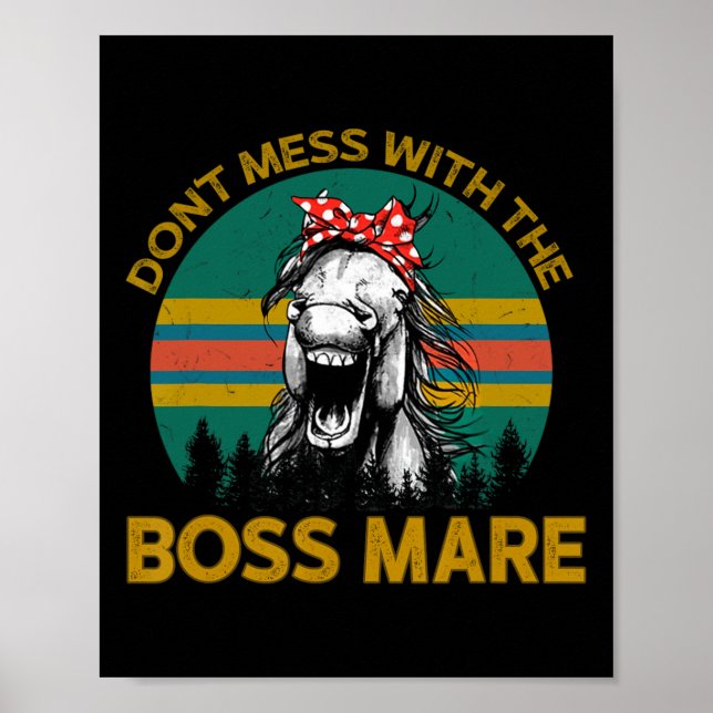Affiche Ne Manquez Pas Avec Le Boss Mare Horseback Riding  (Devant)