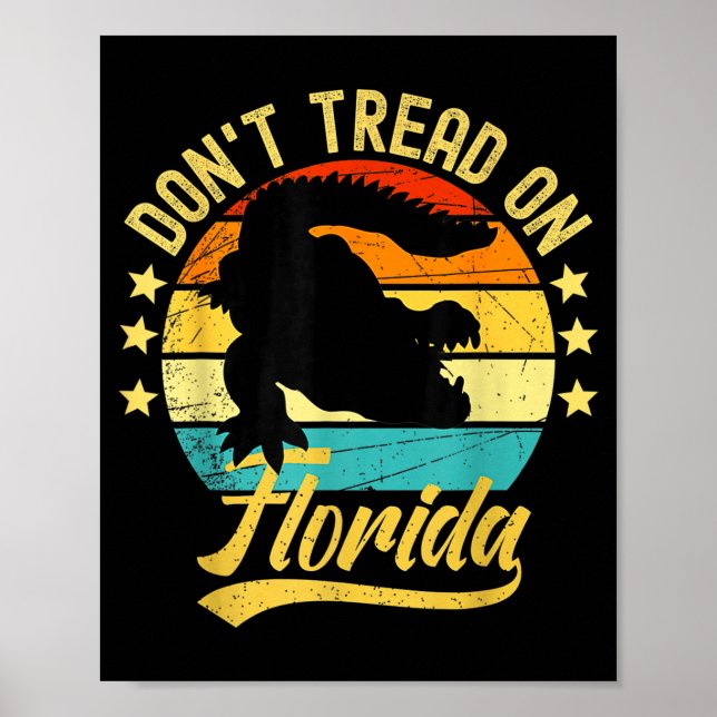 Affiche Ne marchez pas sur l'alligator de Floride  (Devant)