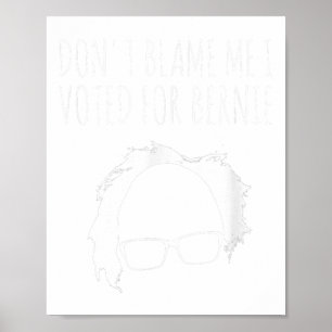 Affiche Ne Me Blâmez Pas J'Ai Voté Pour Le Président Berni