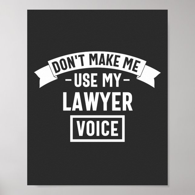 Affiche Ne me fais pas utiliser ma voix d'avocat (Devant)