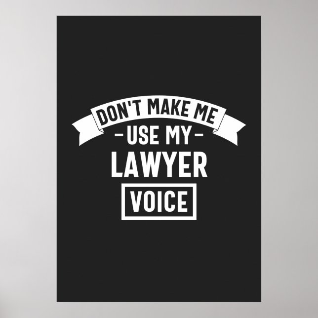 Affiche Ne me fais pas utiliser ma voix d'avocat (Devant)