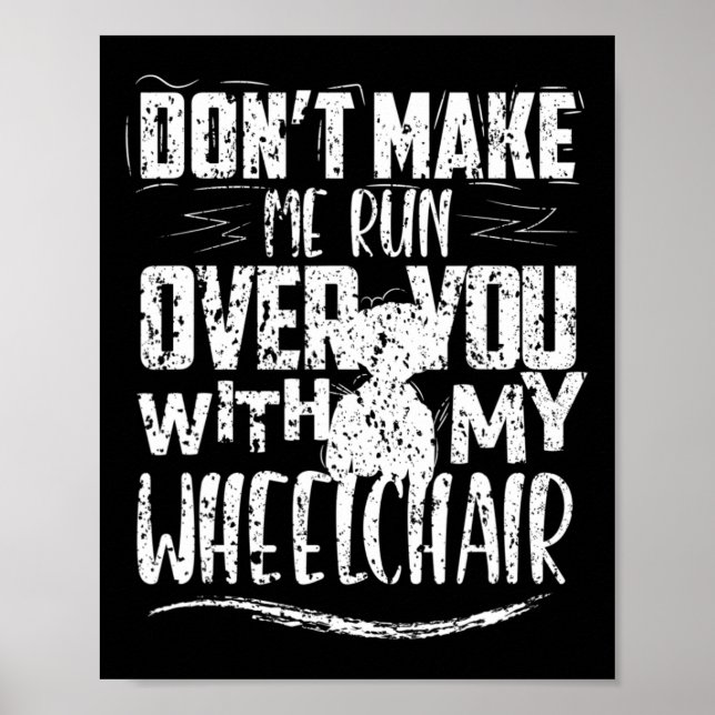 Affiche Ne me faites pas courir sur vous handicapés en fau (Devant)