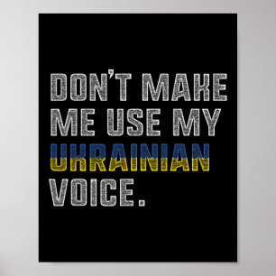Affiche Ne me faites pas utiliser ma voix ukrainienne - Fi