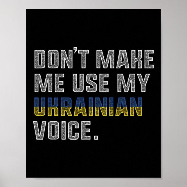 Affiche Ne me faites pas utiliser ma voix ukrainienne - Fi (Devant)