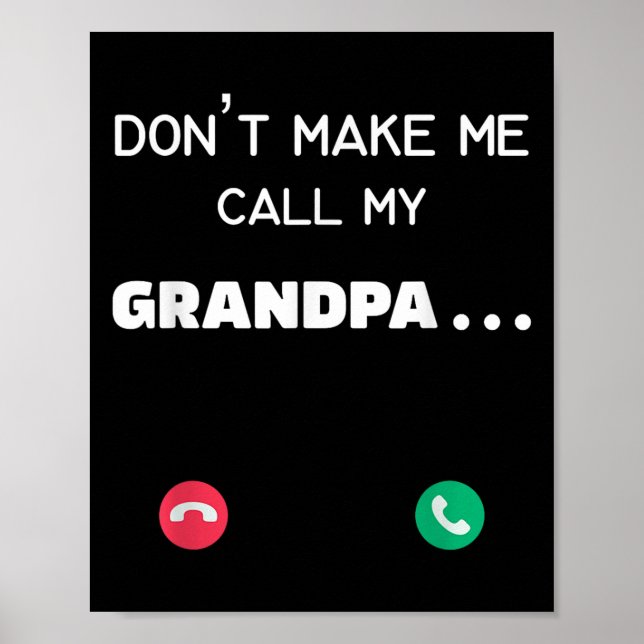 Affiche Ne me force pas à appeler mon grand-père  (Devant)