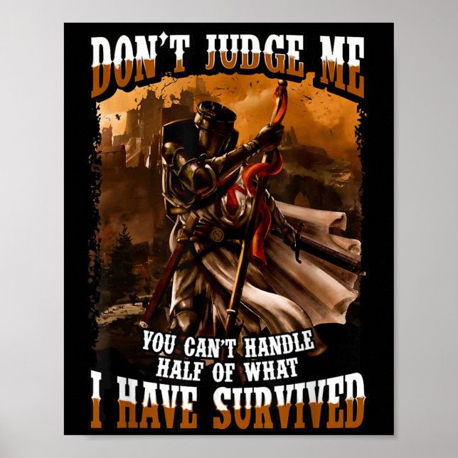 Affiche Ne Me Juges Pas Tu Ne Peux Pas Supporter La Moitié (Devant)