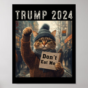 Affiche Ne me mangez pas de chats pour Trump 2024