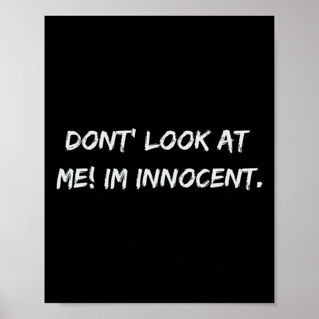Affiche Ne me regardez pas. Je suis innocent  (Devant)