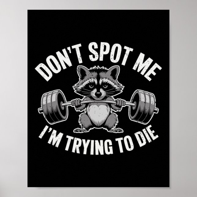 Affiche Ne me repérez pas, j'essaie de mourir, musculation (Devant)