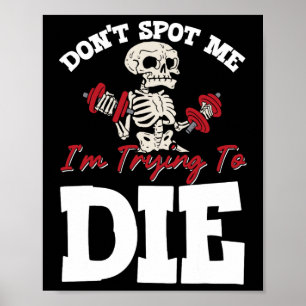 Affiche Ne me repérez pas J'essaie de mourir séance de gym