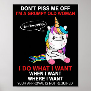 Affiche Ne m'énervez pas, je suis une vieille femme grinch