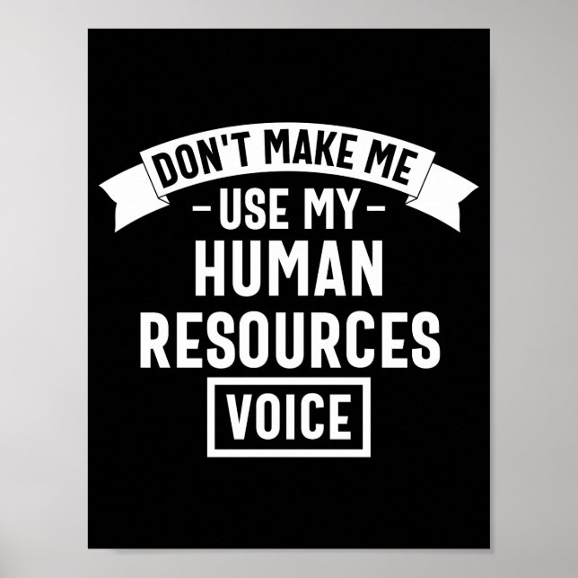 Affiche ne m'oblige pas à utiliser ma voix d'hr, mon trava (Devant)