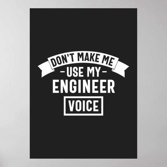 Affiche ne m'oblige pas à utiliser ma voix d'ingénieur (Devant)