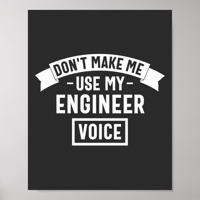Affiche ne m'oblige pas à utiliser ma voix d'ingénieur (Devant)