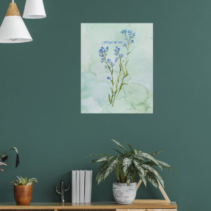 Affiche Ne m'oubliez pas Fleur de jardin personnalisée à l