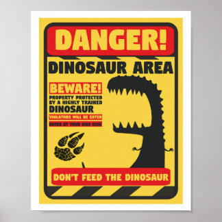 Affiche Ne nourrissez pas le dinosaure