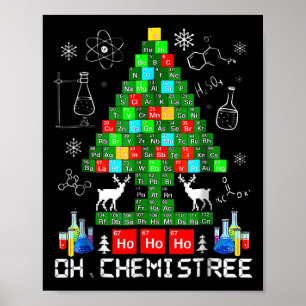 Affiche Né Oh Chemistree Funny Science Christmas Tree Ch