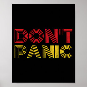 Affiche Ne paniquez pas Vintage Chemise en détresse à manc