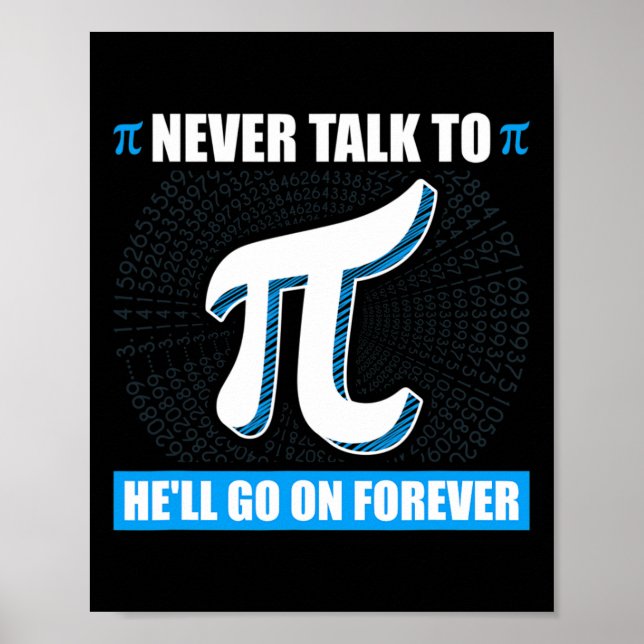 Affiche Ne Parlez Jamais À Pi Pi Happy Pi Day Math (Devant)