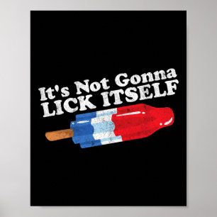 Affiche Ne Pas Aller Se Lick Drôle Popsicle 4 Juillet G