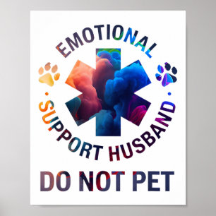 Affiche Ne pas animaux familiers soutien émotionnel Mari