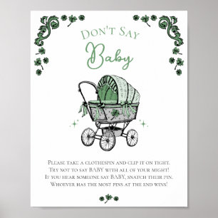 Affiche Ne pas dire Baby Winter Baby shower jeu