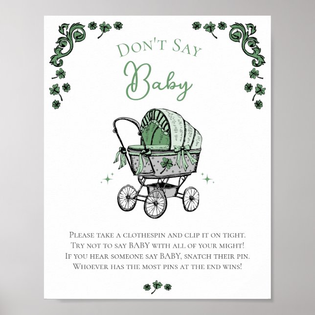 Affiche Ne pas dire Baby Winter Baby shower jeu (Devant)